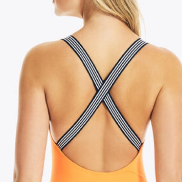 Nautica Yellow D Ring One Piece Swim Suit - Picture 8 of 9